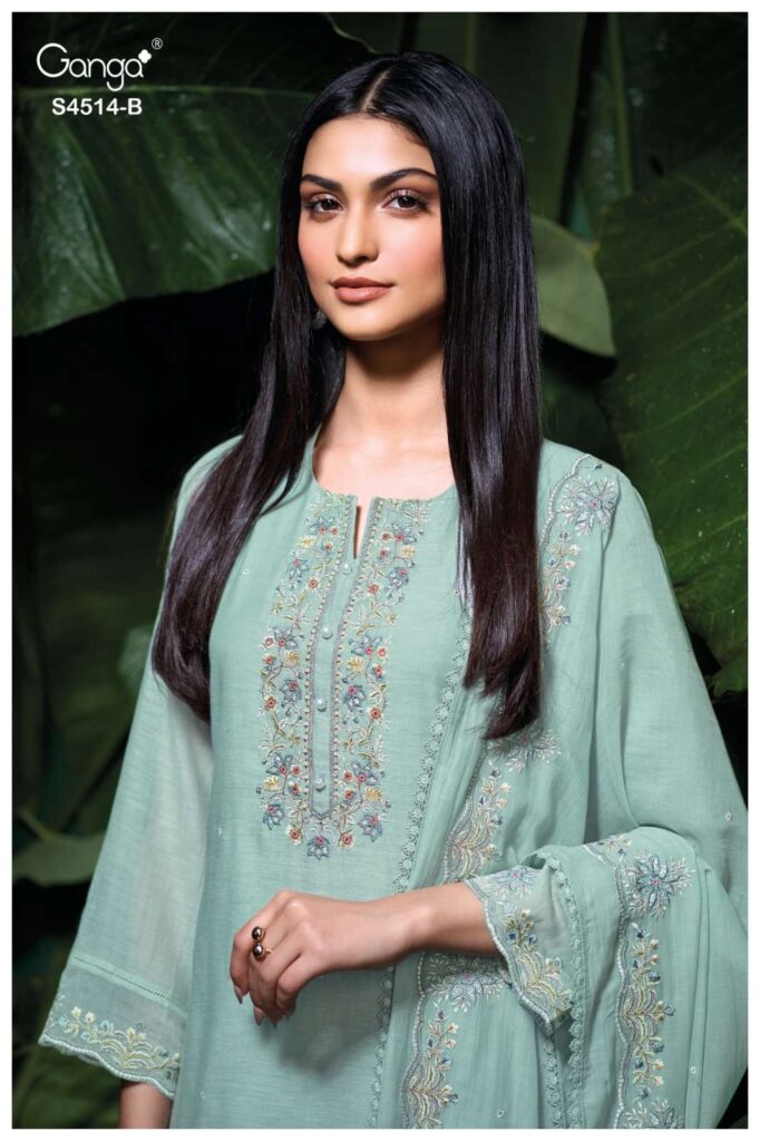 My Fashion Road Ganga Fashion Hiora Exclusive Designer Ladies Suit | S4514 – B