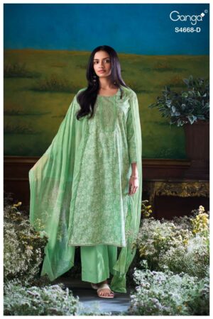 My Fashion Road Ganga Fashion Iraisha Exclusive Cotton Salwar Suit | S4668 – D