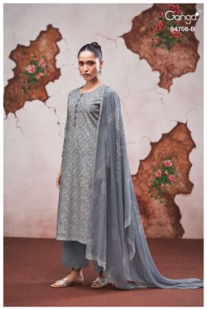 My Fashion Road Ganga Fashion Jixie Summer Wear Cotton Ladies Suit | S4706 – B