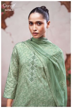 My Fashion Road Ganga Fashion Jixie Summer Wear Cotton Ladies Suit | S4706 – A