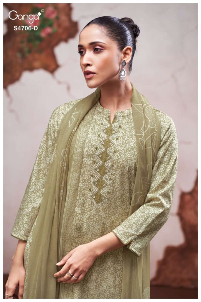 My Fashion Road Ganga Fashion Jixie Summer Wear Cotton Ladies Suit | S4706 – D