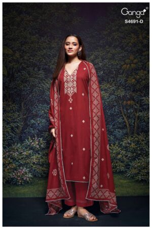 My Fashion Road Ganga Fashion Juvira Premium Wear Cotton Dress | S4691 – D
