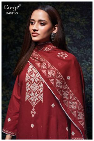 My Fashion Road Ganga Fashion Juvira Premium Wear Cotton Dress | S4691 – D