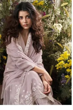 My Fashion Road Ganga Fashion Lehr Pure Linen Fancy Ladies Suit | C2323