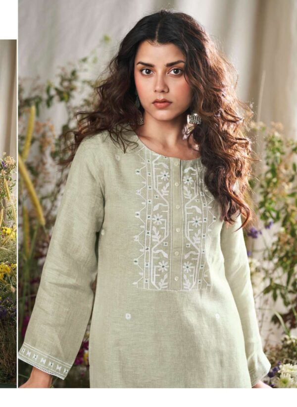 My Fashion Road Ganga Fashion Lehr Pure Linen Fancy Ladies Suit | C2326