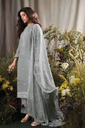 My Fashion Road Ganga Fashion Lehr Pure Linen Fancy Ladies Suit | C2325