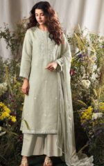 My Fashion Road Ganga Fashion Lehr Pure Linen Fancy Ladies Suit | C2326