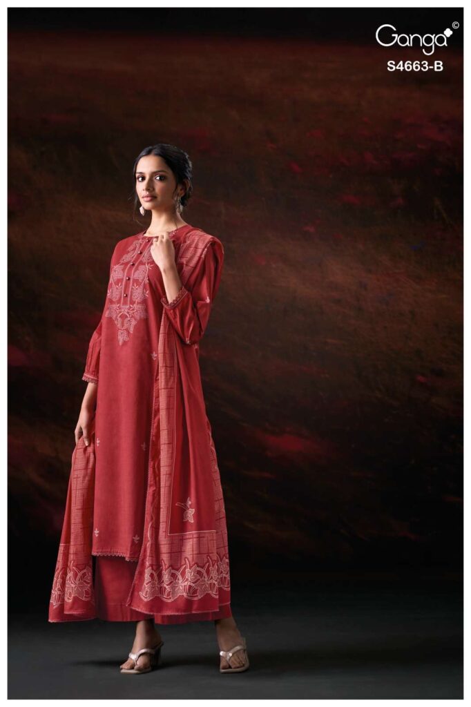 My Fashion Road Ganga Fashion Liyara Premium Wear Cotton Dress | S4663  – B