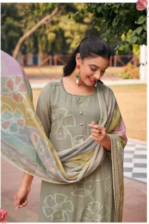 My Fashion Road Jay Vijay Aankh Micholi Fancy Chanderi Jacquard Designer Suit | 11005