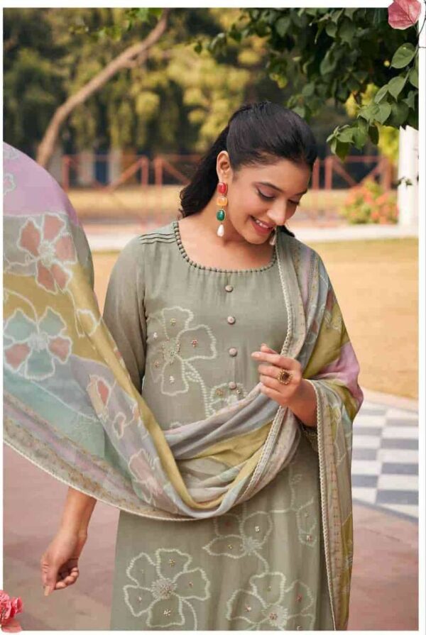 My Fashion Road Jay Vijay Aankh Micholi Fancy Chanderi Jacquard Designer Suit | 11005