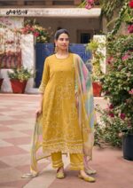 My Fashion Road Jay Vijay Aankh Micholi Fancy Chanderi Jacquard Designer Suit | 11003