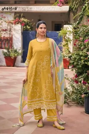 My Fashion Road Jay Vijay Aankh Micholi Fancy Chanderi Jacquard Designer Suit | 11003