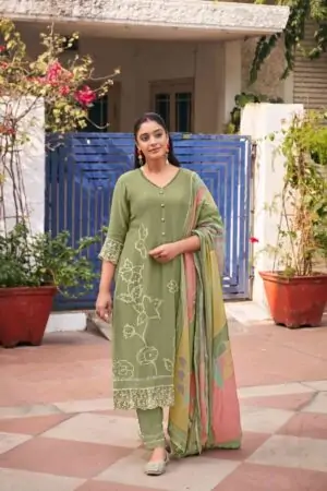 My Fashion Road Jay Vijay Aankh Micholi Fancy Chanderi Jacquard Designer Suit | 11006