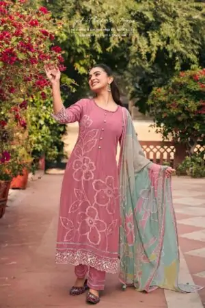 My Fashion Road Jay Vijay Aankh Micholi Fancy Chanderi Jacquard Designer Suit | 11004