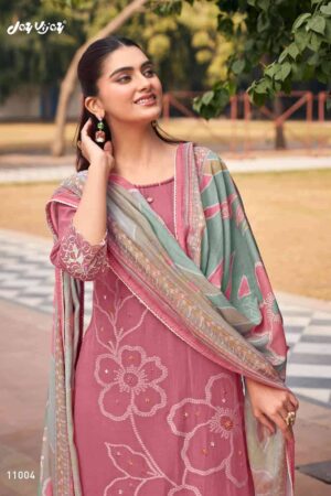 My Fashion Road Jay Vijay Aankh Micholi Fancy Chanderi Jacquard Designer Suit | 11004
