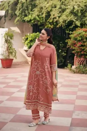 My Fashion Road Jay Vijay Aankh Micholi Fancy Chanderi Jacquard Designer Suit | 11001