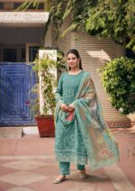 My Fashion Road Jay Vijay Aankh Micholi Fancy Chanderi Jacquard Designer Suit | 11002