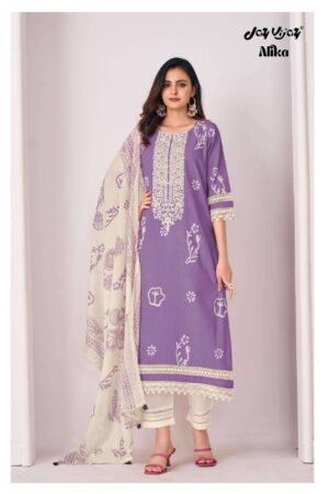 My Fashion Road Jay Vijay Alika Pure Cotton Premium Designs Suit | 3276 – C