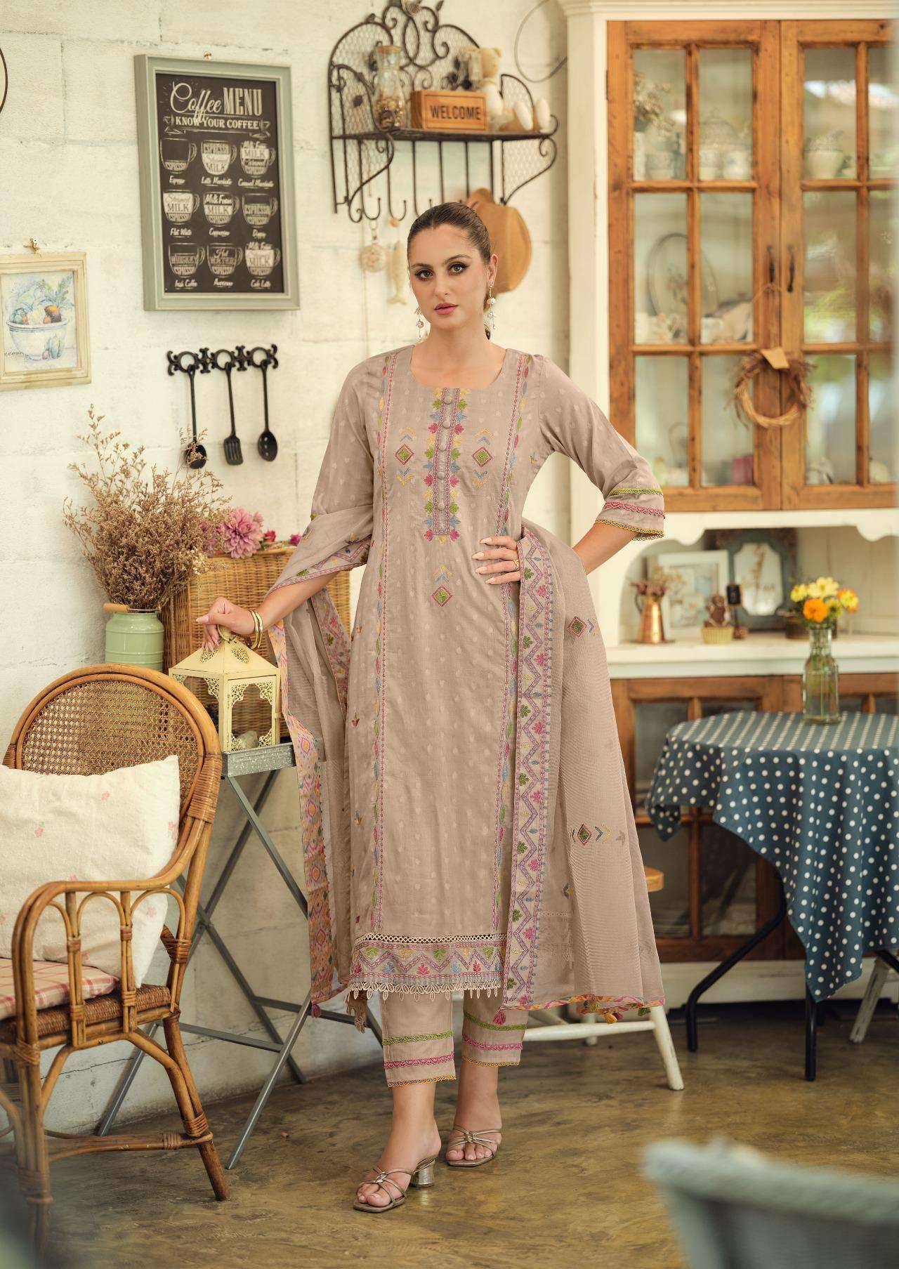 My Fashion Road Jay Vijay Earthwoven Exclusive Cotton Jacquard Suit | 10995 My Fashion Road Jay Vijay Earthwoven Exclusive Cotton Jacquard Suit | 10995