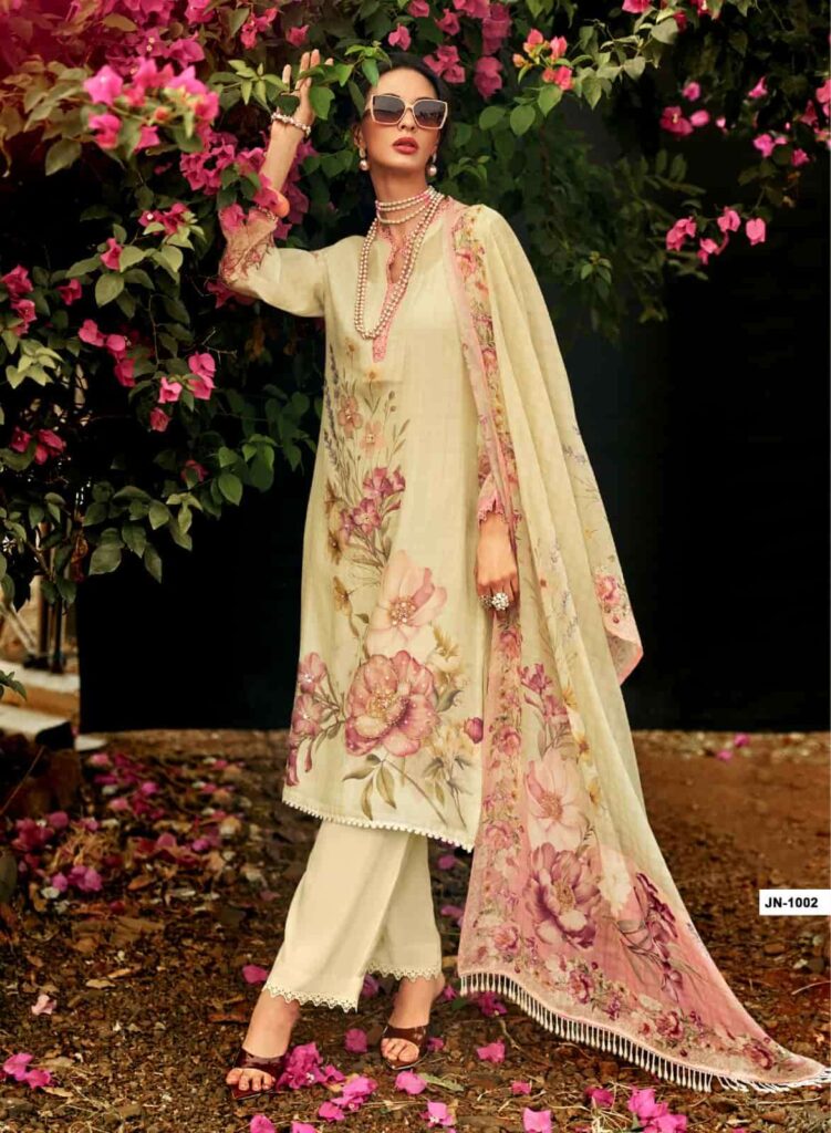 My Fashion Road Sanaz Jansoor Fancy Cotton Ladies Dress | JN – 1002