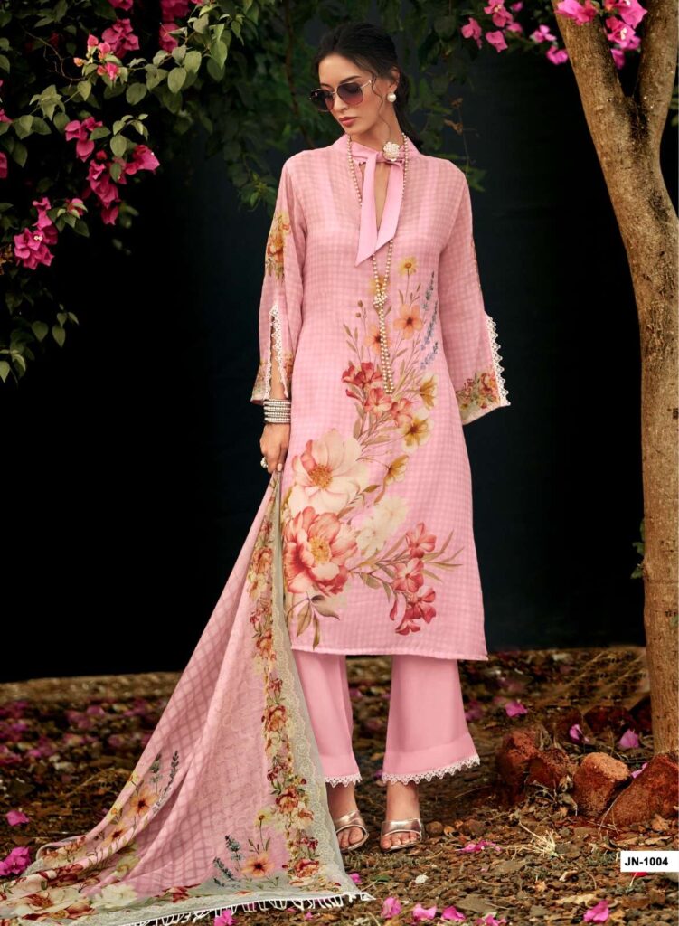 My Fashion Road Sanaz Jansoor Fancy Cotton Ladies Dress | JN – 1004