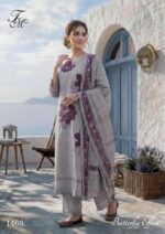 My Fashion Road T And M Designer Butterfly Effect Pure Linen Fancy Ladies Dress | 1468