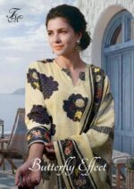 My Fashion Road T And M Designer Butterfly Effect Pure Linen Fancy Ladies Dress | 1401