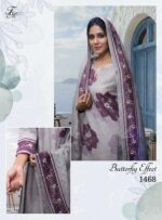 My Fashion Road T And M Designer Butterfly Effect Pure Linen Fancy Ladies Dress | 1468