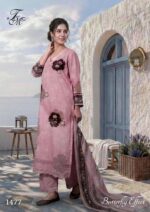 My Fashion Road T And M Designer Butterfly Effect Pure Linen Fancy Ladies Dress | 1477