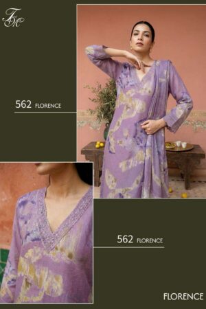 My Fashion Road T And M Designer Florence Digital Printed Organdy Suit | 562