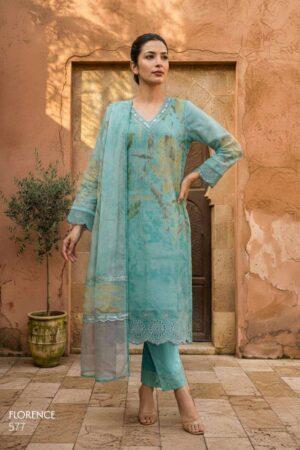 My Fashion Road T And M Designer Florence Digital Printed Organdy Suit | 577