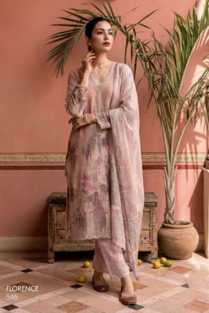 My Fashion Road T And M Designer Florence Digital Printed Organdy Suit | 546