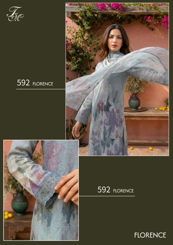My Fashion Road T And M Designer Florence Digital Printed Organdy Suit | 592