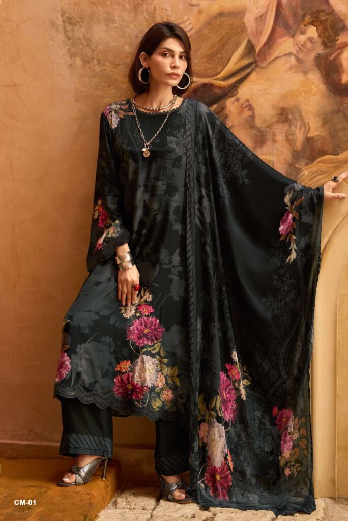 My Fashion Road Varsha Japanese Blossom Premium Designs Muslin Dress | JP – 01