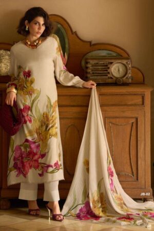 My Fashion Road Varsha Japanese Blossom Premium Designs Muslin Dress | JP – 02