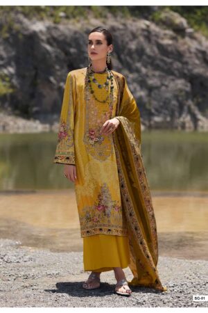 My Fashion Road Varsha Sage Digital Printed Crape Salwar Suit | SG – 01