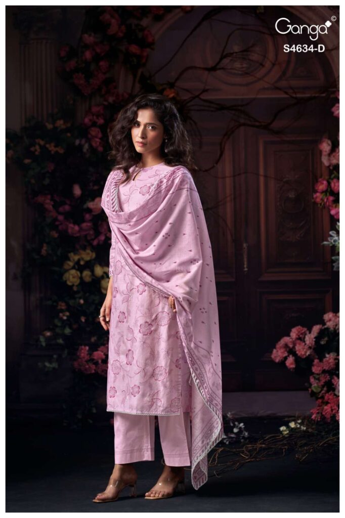 My Fashion Road Ganga Fashion Aishael Premium Wear Cotton Dress | S4634 – D