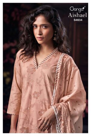 My Fashion Road Ganga Fashion Aishael Premium Wear Cotton Dress | S4634 – C