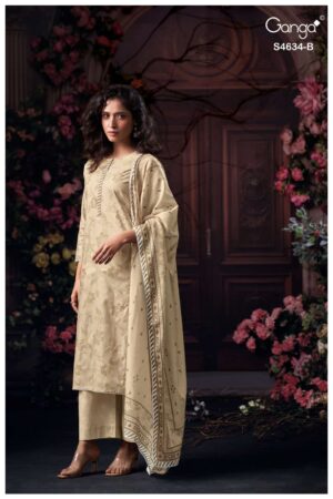 My Fashion Road Ganga Fashion Aishael Premium Wear Cotton Dress | S4634 – B