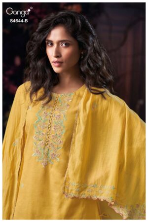 My Fashion Road Ganga Fashion Coresa Unstitch Premium Designs Suit | S4644 – B