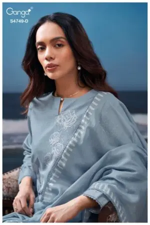 My Fashion Road Ganga Fashion Dakshii Premium Cotton Fancy Suit | S4749 – D