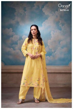 My Fashion Road Ganga Fashion Fariyal Exclusive Designs Cotton Suit | S4783 – A