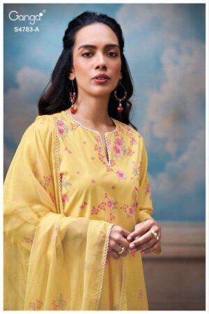 My Fashion Road Ganga Fashion Fariyal Exclusive Designs Cotton Suit | S4783 – A