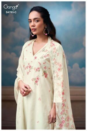 My Fashion Road Ganga Fashion Fariyal Exclusive Designs Cotton Suit | S4783 – C