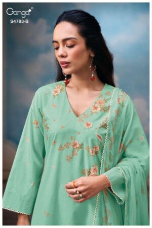 My Fashion Road Ganga Fashion Fariyal Exclusive Designs Cotton Suit | S4783 – B
