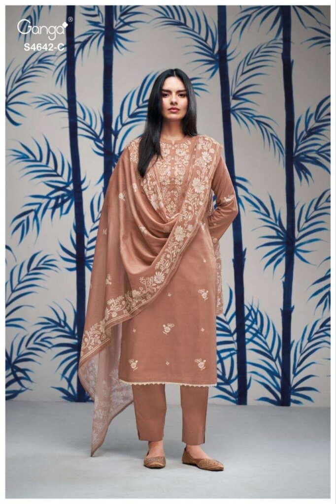 My Fashion Road Ganga Fashion Hirael Fancy Cotton Salwar Kameez | S4642 – C