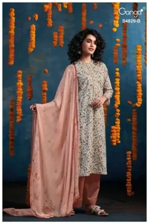 My Fashion Road Ganga Fashion Ismeria Exclusive Cotton Suit | S4829 – B