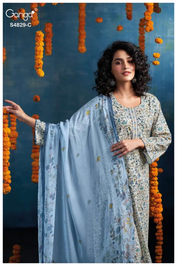My Fashion Road Ganga Fashion Ismeria Exclusive Cotton Suit | S4829 – C