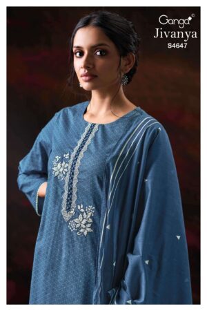 My Fashion Road Ganga Fashion Jivanya Premium Wear Cotton Dress | S4647 – D