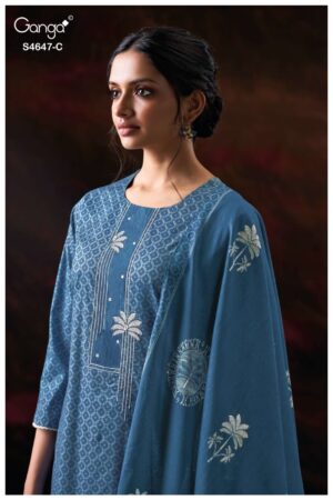 My Fashion Road Ganga Fashion Jivanya Premium Wear Cotton Dress | S4647 – C